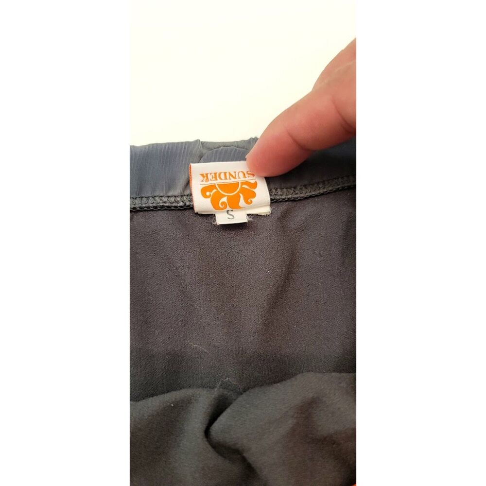 Sundek Gray Orange Swim Brief Double Lined Pool Party Circuit Party Swim Sz. S - Picture 4 of 6